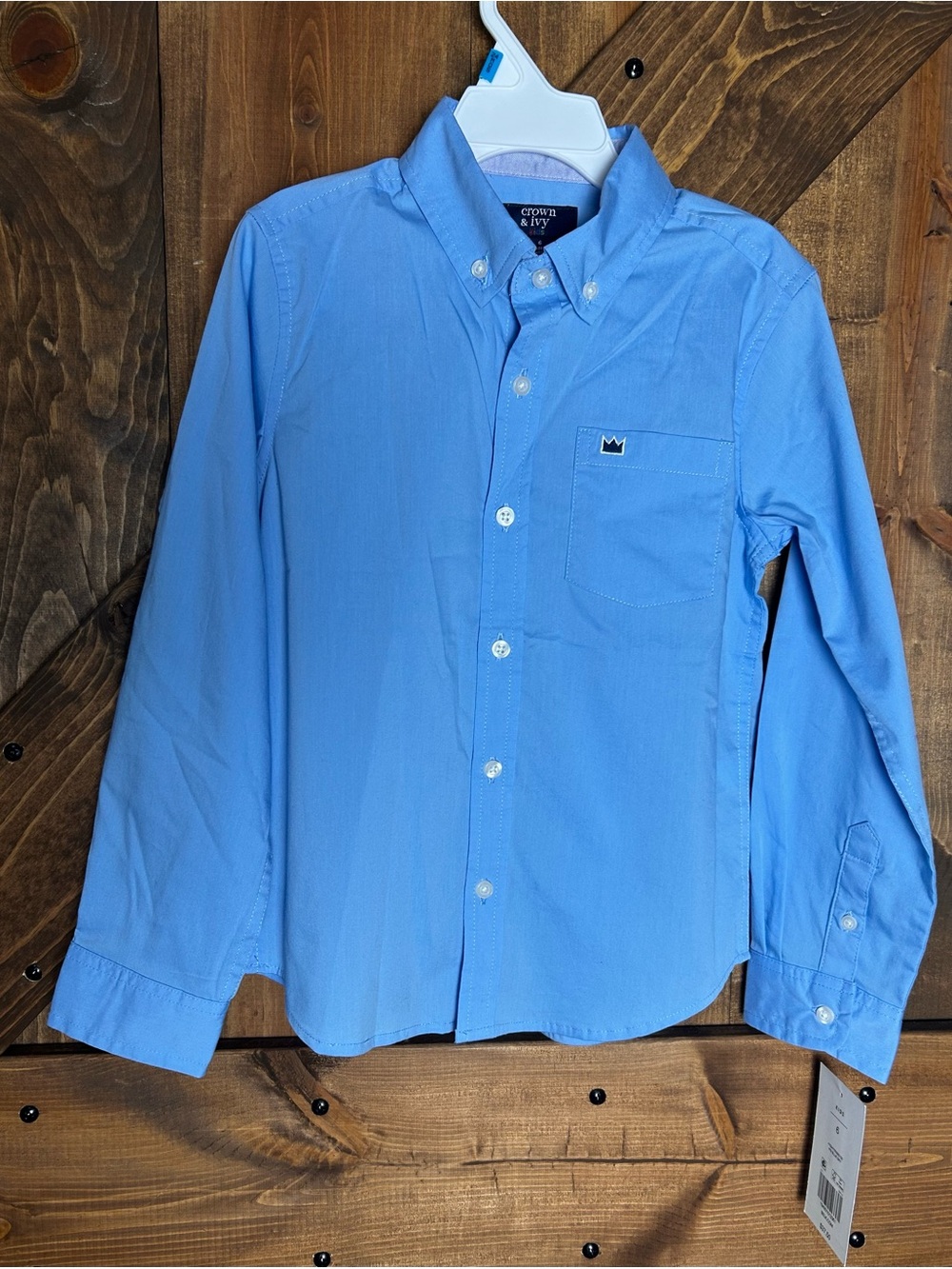crown & ivy Boy's Sky Blue Button-Down Shirt